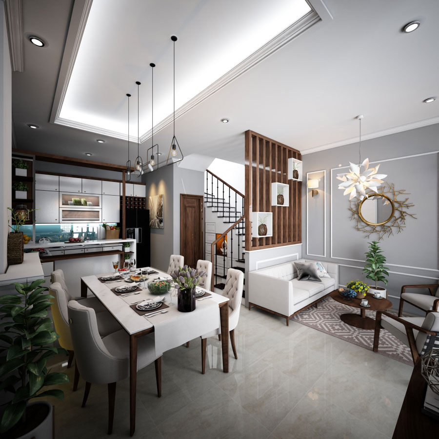 Thiết kế nội thất nhà phố Long Biên
