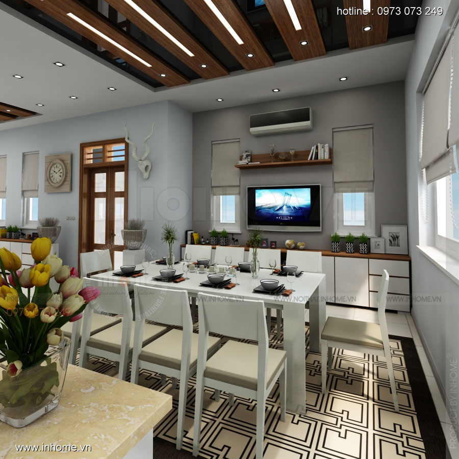 Thiết kế nội thất biệt thự TT3A Tây Nam Linh Đàm