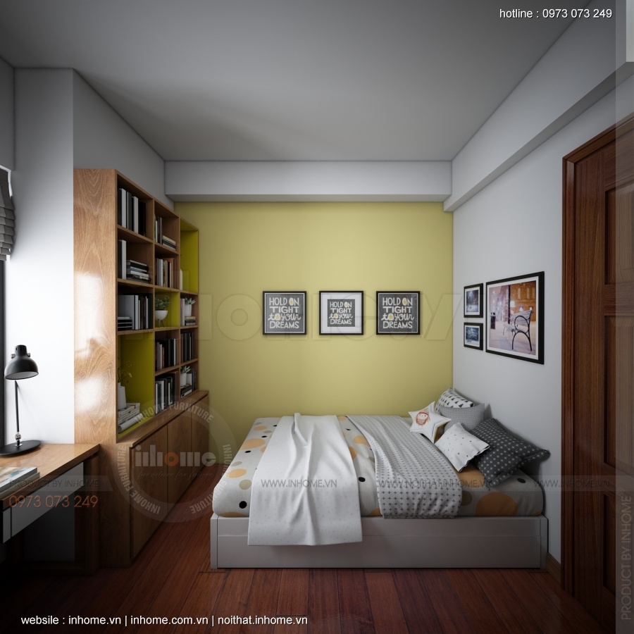 Thiết kế nội thất chung cư 45m2 đẹp và rộng rãi như 60m2 | Inhome