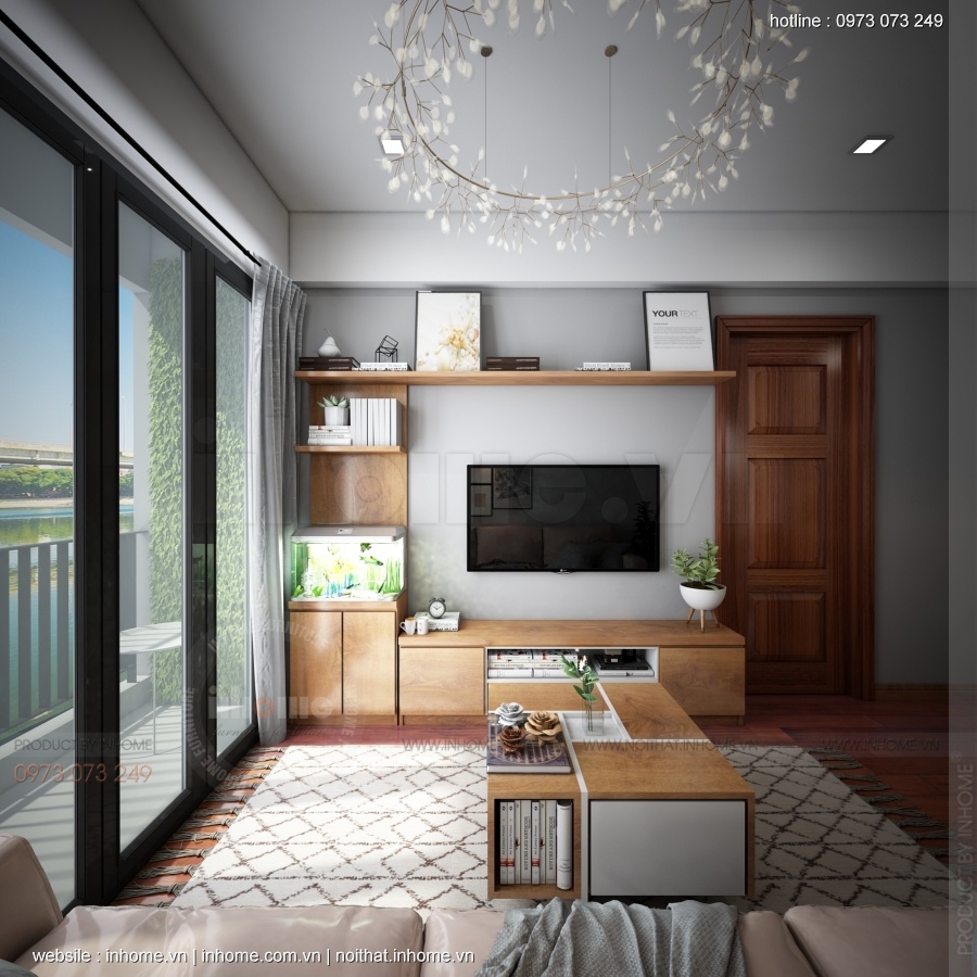 Thiết kế nội thất chung cư 45m2 đẹp và rộng rãi như 60m2 | Inhome