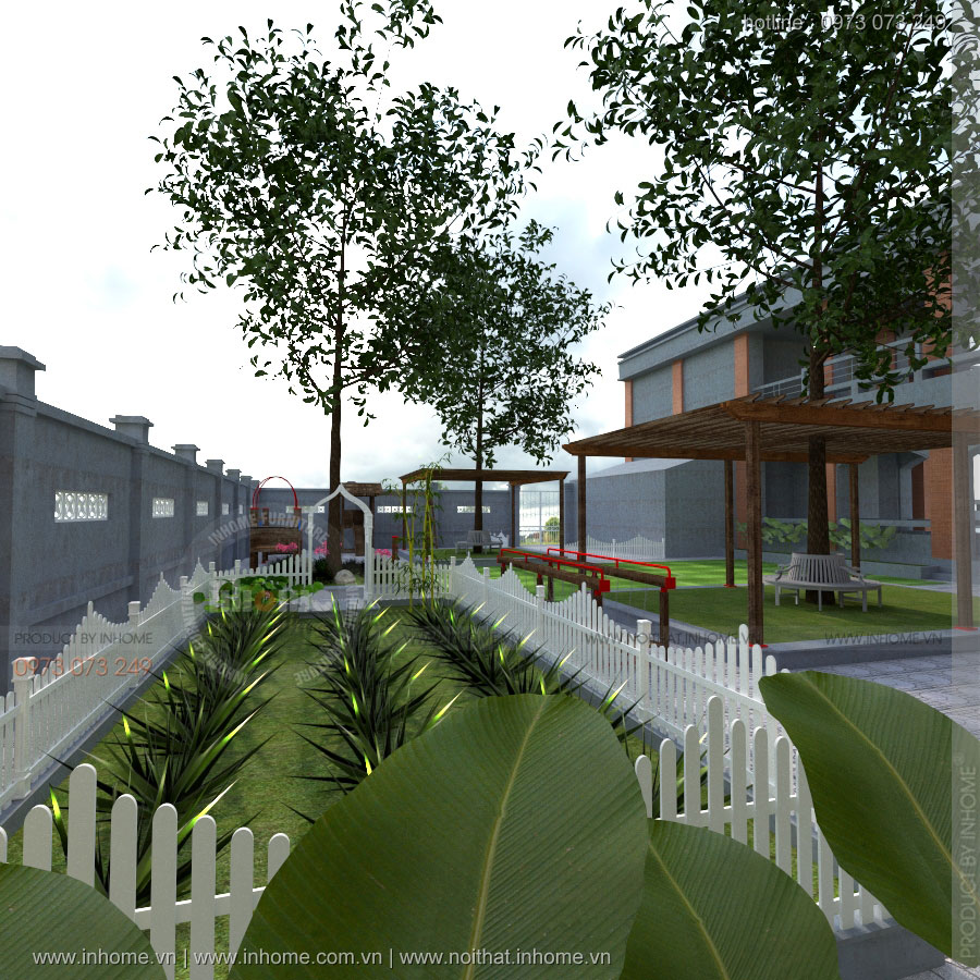 Hình ảnh thiết kế sân vườn trường mầm non Đan Phượng 6