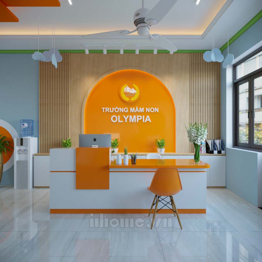 Thiết kế nội thất trường mầm non OLYMPIA- Thành phố Móng Cái