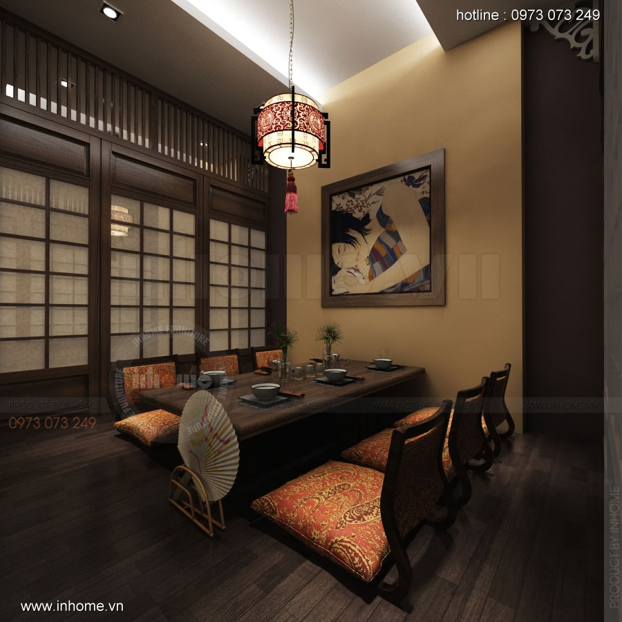 Thiết kế nội thất nhà hàng Nhật Bản 09