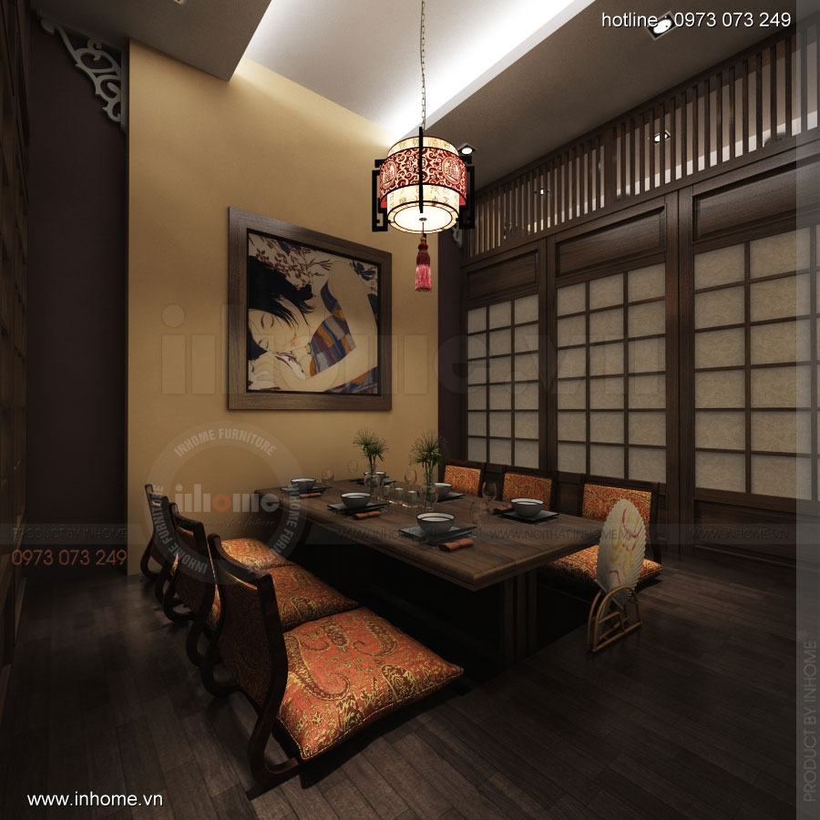 Thiết kế nội thất nhà hàng Nhật Bản 10