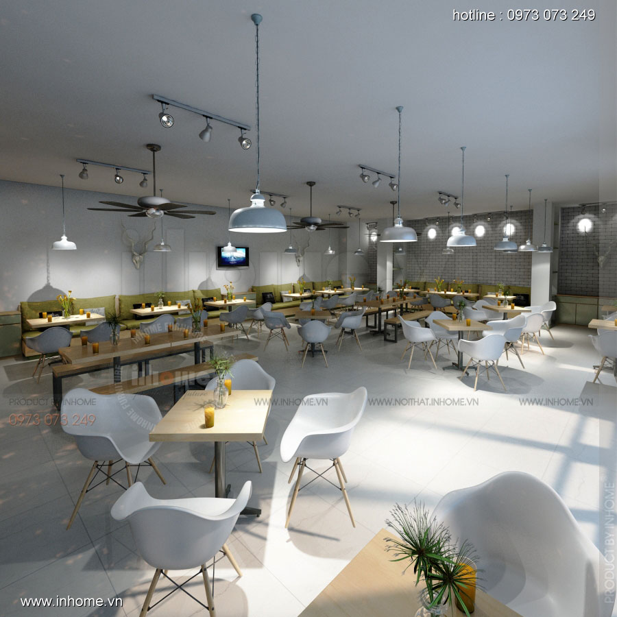 Thiết kế nội thất quán căng tin - The Green Box Cafe