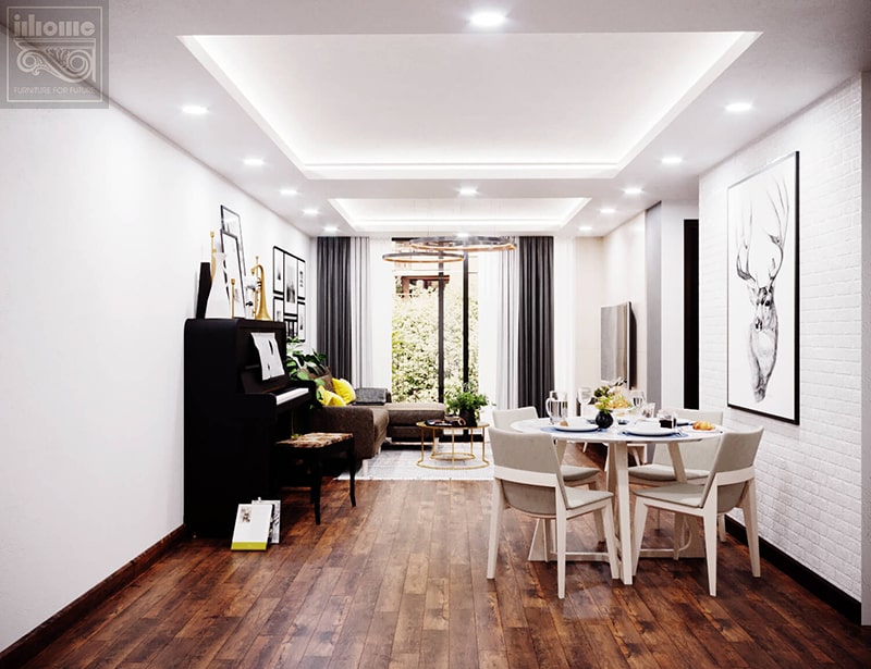 Thiết kế nội thất chung cư 60m2 hợp lý sẽ mang đến không gian sống thoải mái, rộng rãi