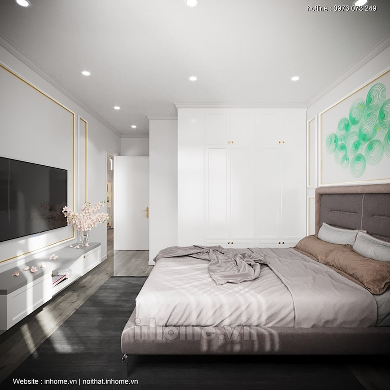 Thiết kế nội thất phòng ngủ chung cư Goldmark City