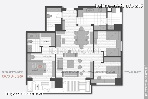 Thiết kế nội thất chung cư Láng Hạ 01