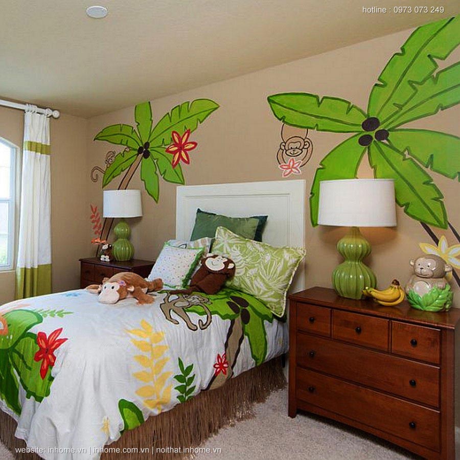 Its a room. Спальня в тропическом стиле. Детская комната в тропическом стиле. Тропический стиль в интерьере. Детская комната в стиле тропики.