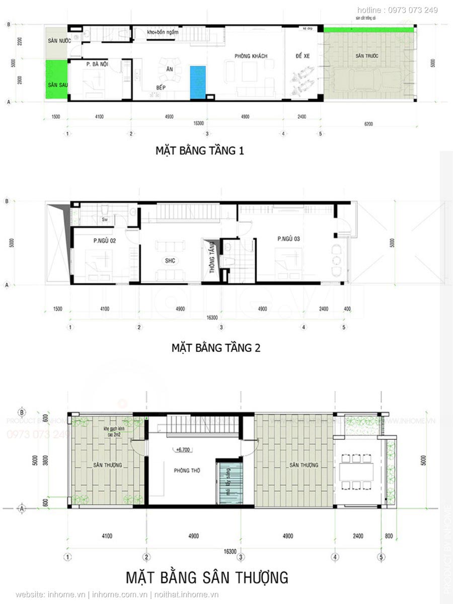 Mẫu nhà 2 tầng 80m2 đẹp có sân thượng xây 1,3 tỷ 09