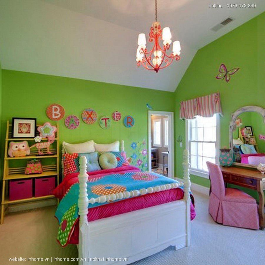 Thiết kế nội thất phòng ngủ đẹp cho bé gái yêu điệu đà 10
