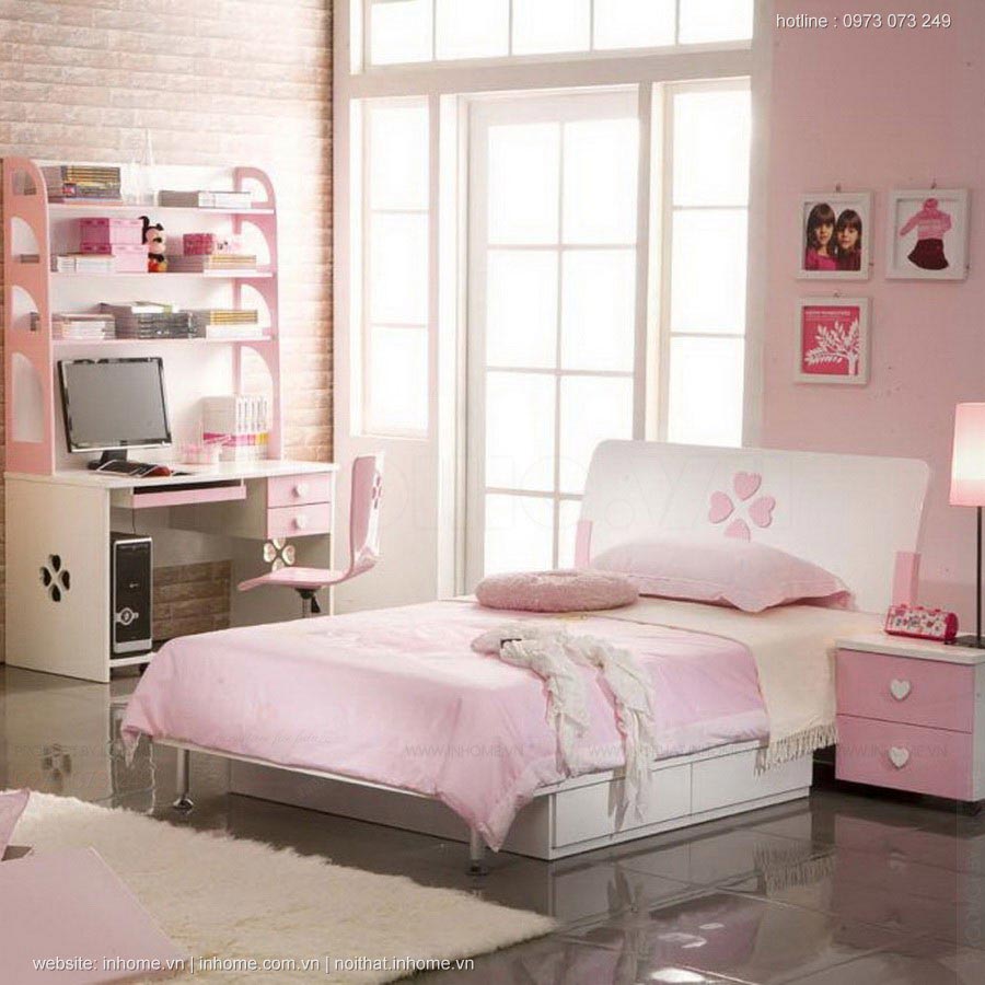 Thiết kế nội thất phòng ngủ đẹp cho bé gái yêu điệu đà 01