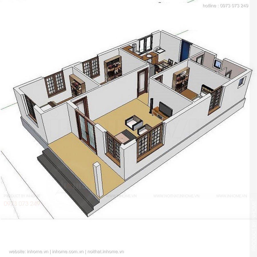 Giới thiệu mẫu nhà mái thái 1 tầng 3 phòng ngủ đẹp 180m2 đẹp vô cùng  BT221129  Kiến trúc Angcovat